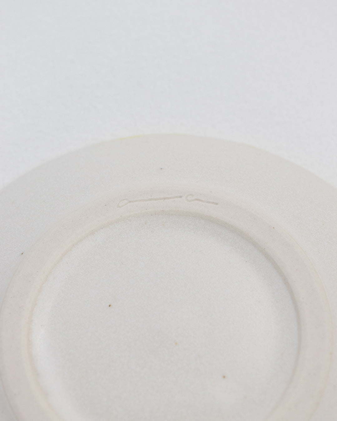 Plate  XSサイズ(Φ9.5㎝）White×Yellow