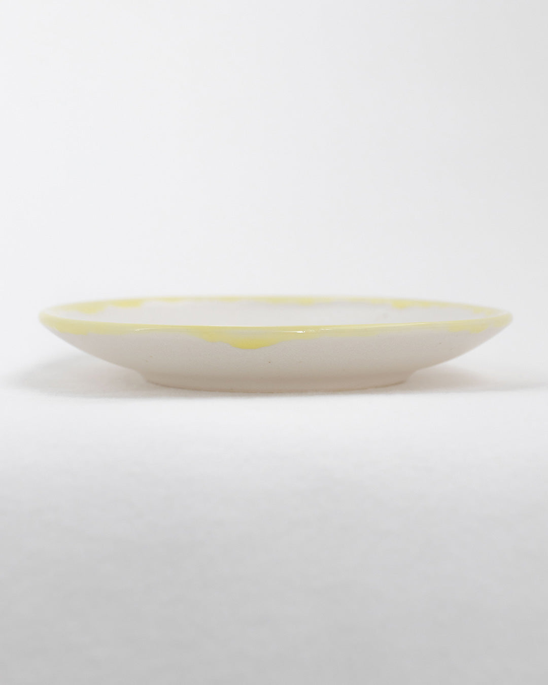 Plate  XSサイズ(Φ9.5㎝）White×Yellow